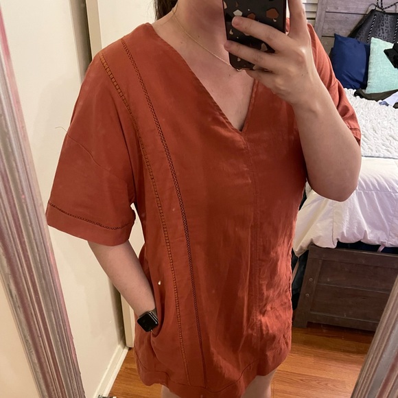 Burnt Orange T-Shirt Dress - Picture 1 of 4